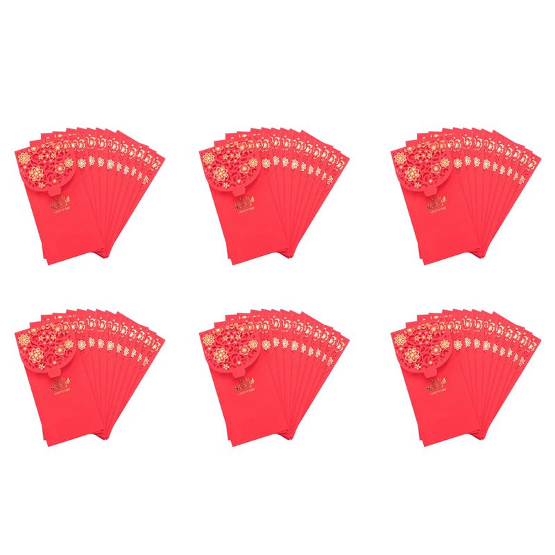 Wedding Envelopes - ABZC-60PCS Chinese Rode Enveloppen Geluksgeld Enveloppen