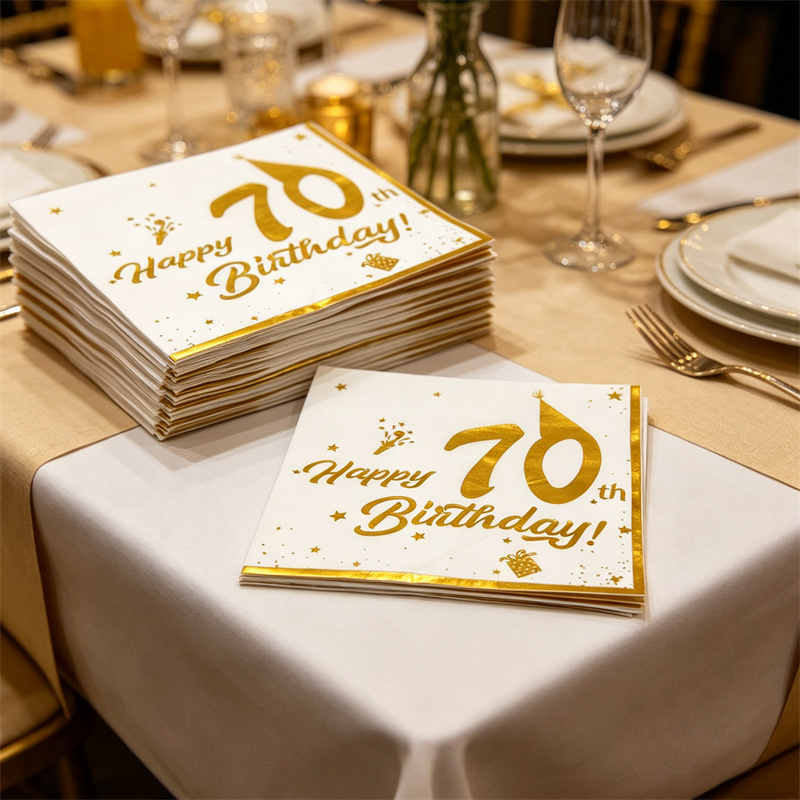 Table Number Gold - 10 Stuks Goud Gelukkige 70e Verjaardag