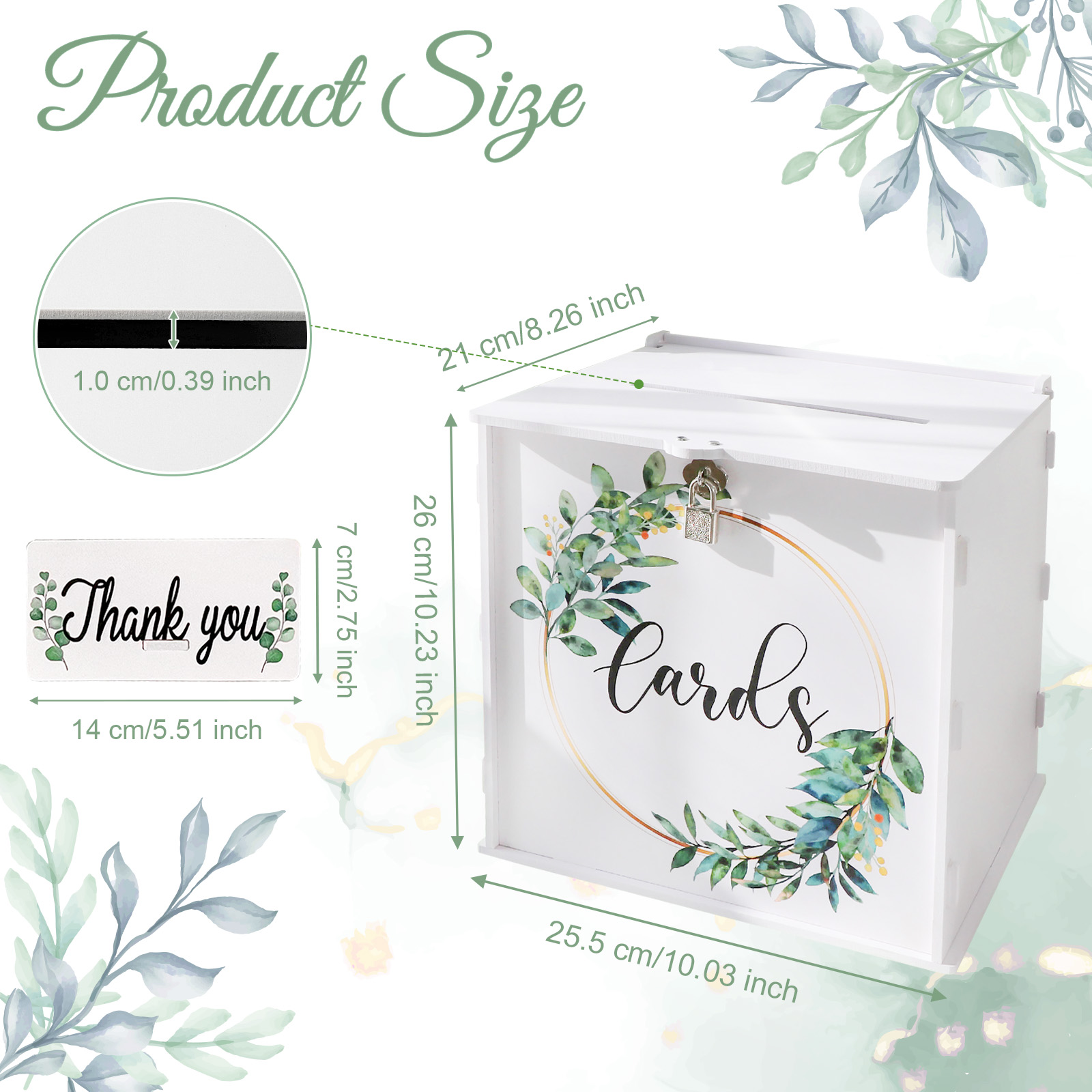 Bruiloftkaartenbox met slot, P - Wedding Card Box recensie en prijs