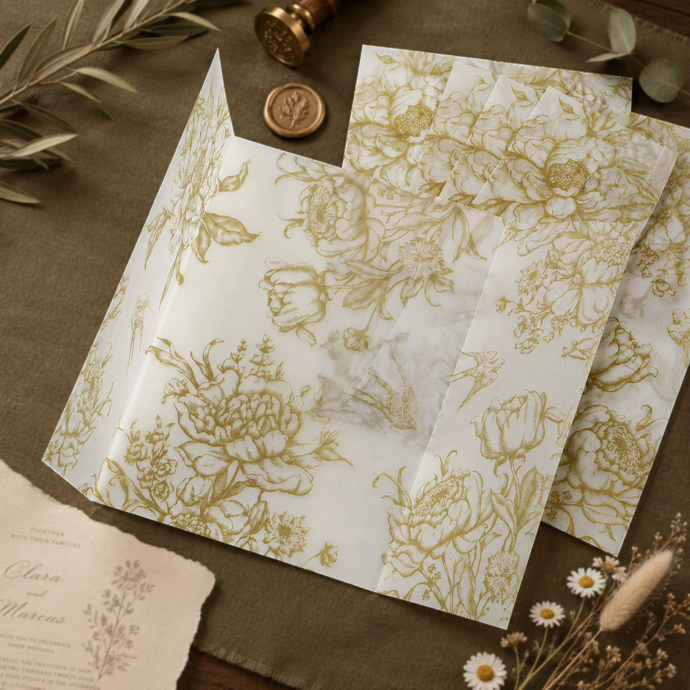 20/50 stuks vellum-wikkel met  - Wedding Envelopes recensie en prijs