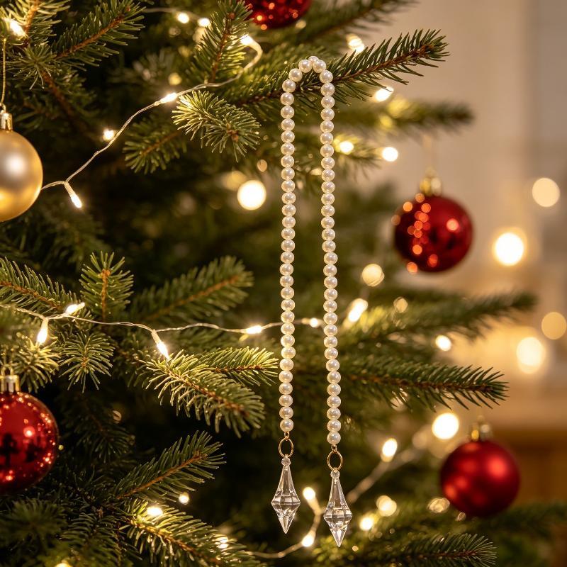 Elegante kerstboomhanger, crèm - Wedding Decor Supply Store recensie en prijs