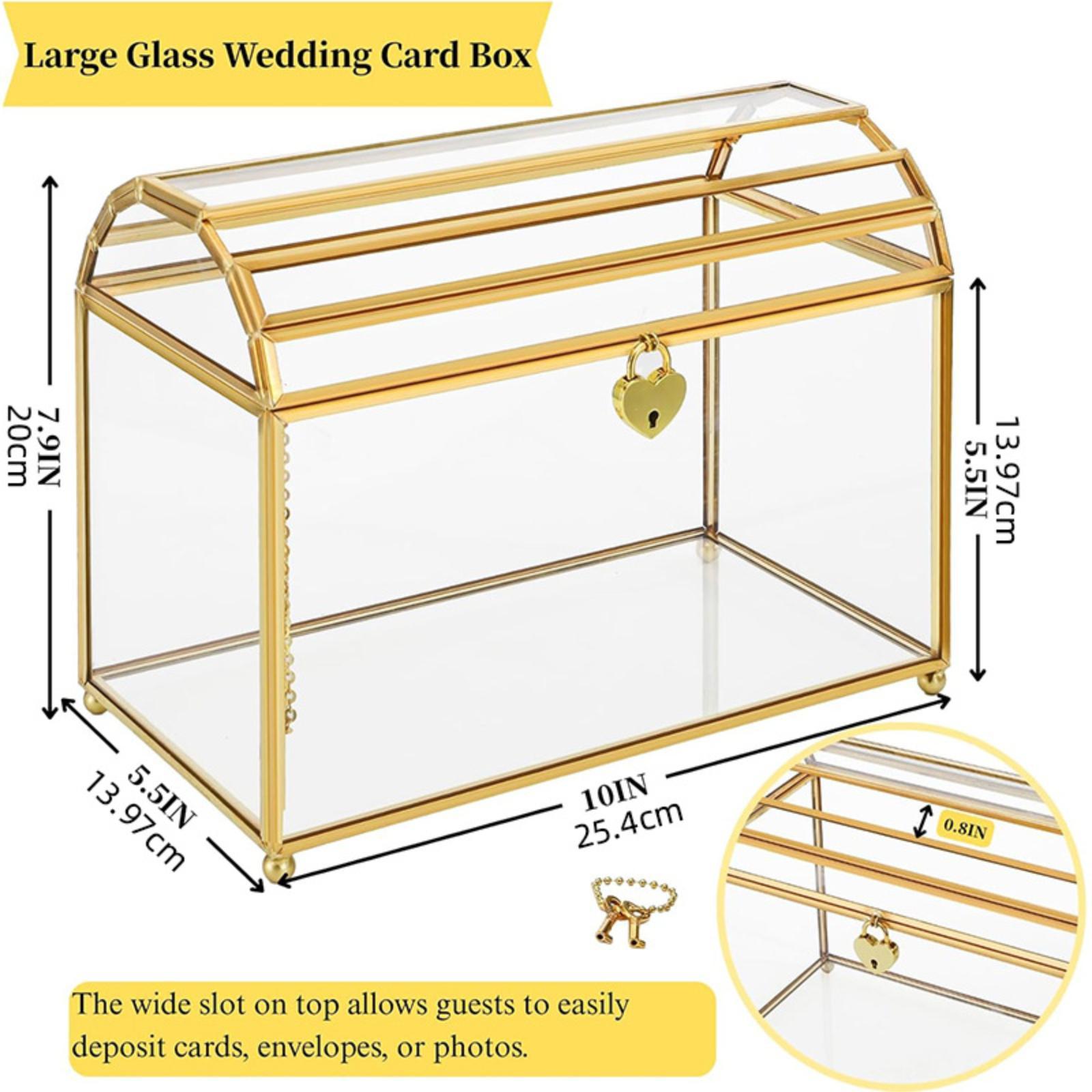 Glazen opbergdoos voor trouwka - Wedding Card Box recensie en prijs